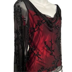 Stunning Beaded Top with flared sleeves